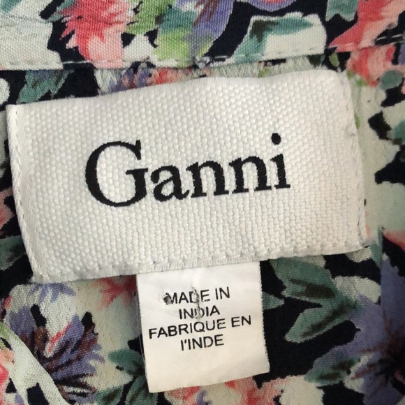 Ganni by Anthropologie Flowy Tiered Dress in Gauzy Floral - Picture 7 of 14